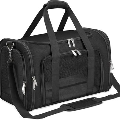 portable travel pet carrier bag – breathable oxford cloth pet travel bag (44cm)