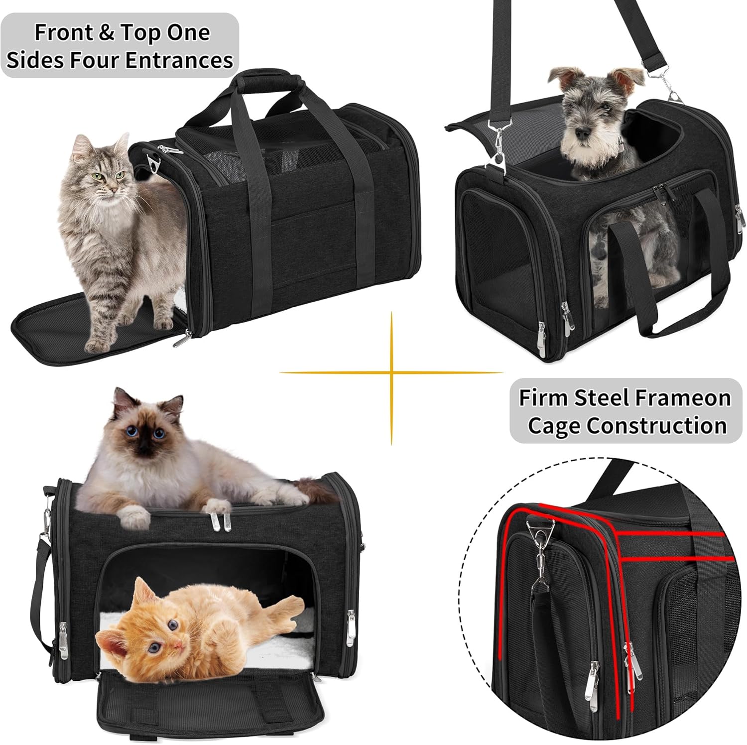 portable travel pet carrier bag – breathable oxford cloth pet travel bag (44cm) portable travel pet carrier bag – breathable oxford cloth pet travel bag (44cm)