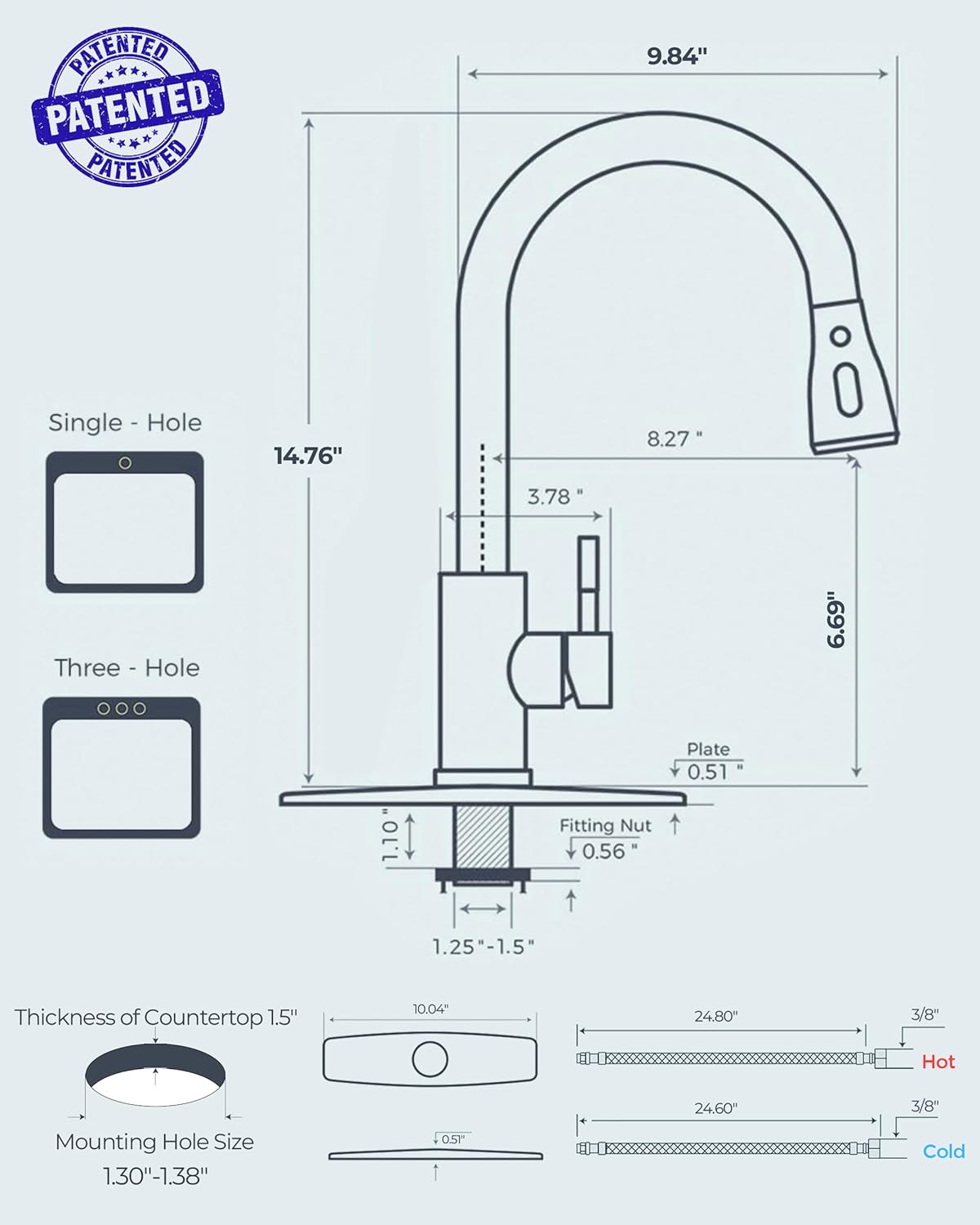 modern kitchen sink mixer faucet – pull down sprayer, single handle (stainless steel) modern kitchen sink mixer faucet – pull down sprayer, single handle (stainless steel)