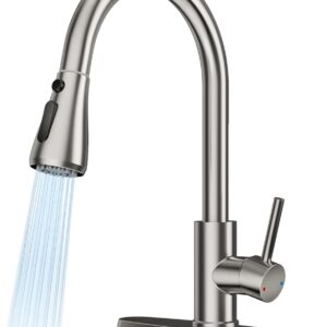 Home Stainless Steel Kitchen Sink Mixer Faucet with Pull Down Sprayer