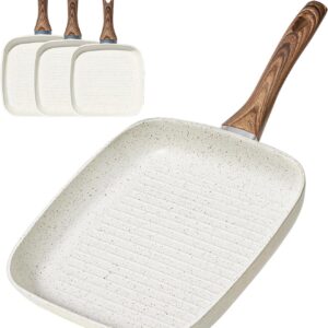 Home Non Stick Steak Frying Pan Set with Lid and Food Tong